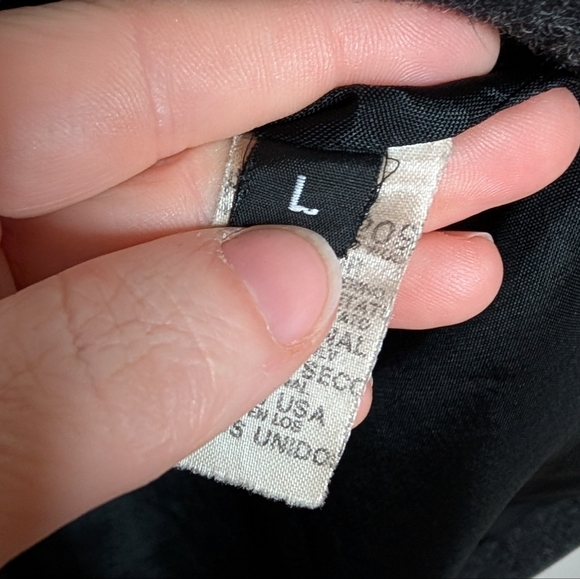 J. Percy Vintage Coat Women’s Gray Hood Merino Wool Button-Up Large - Picture 3 of 5